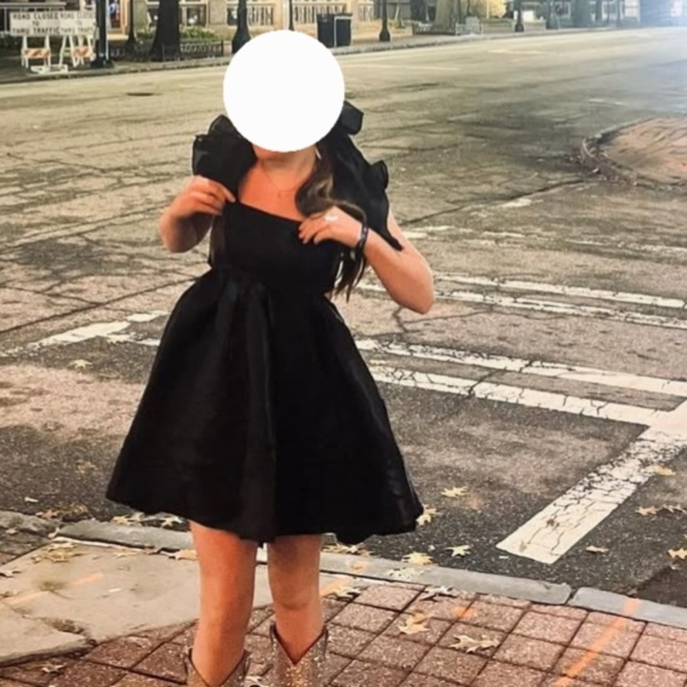 Altar'd State Black Satin Dress